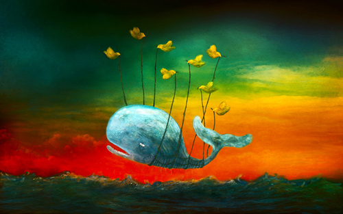 Painting of Twitter Fail Whale Painting of Twitter Fail Whale