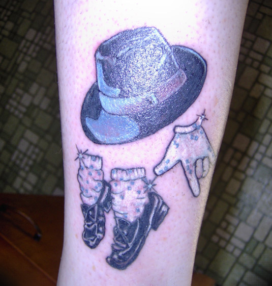 Michael Jackson Tattoo - Hat, Shoes and Glove Michael Jackson Tattoo - Hat, Shoes and Glove