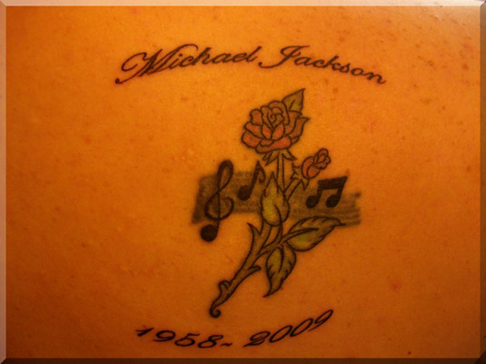 Michael Jackson Tattoo - Rose and Music Michael Jackson Tattoo - Rose and Music