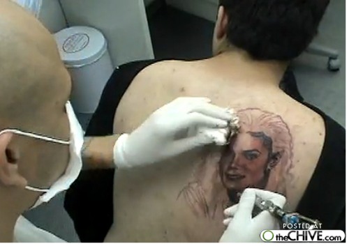 Michael Jackson Tattoo Being Created Michael Jackson Tattoo being created
