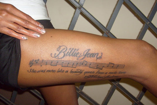 MJ Tattoo - Billie Jeans Lyrics MJ Tattoo - Billie Jeans Lyrics