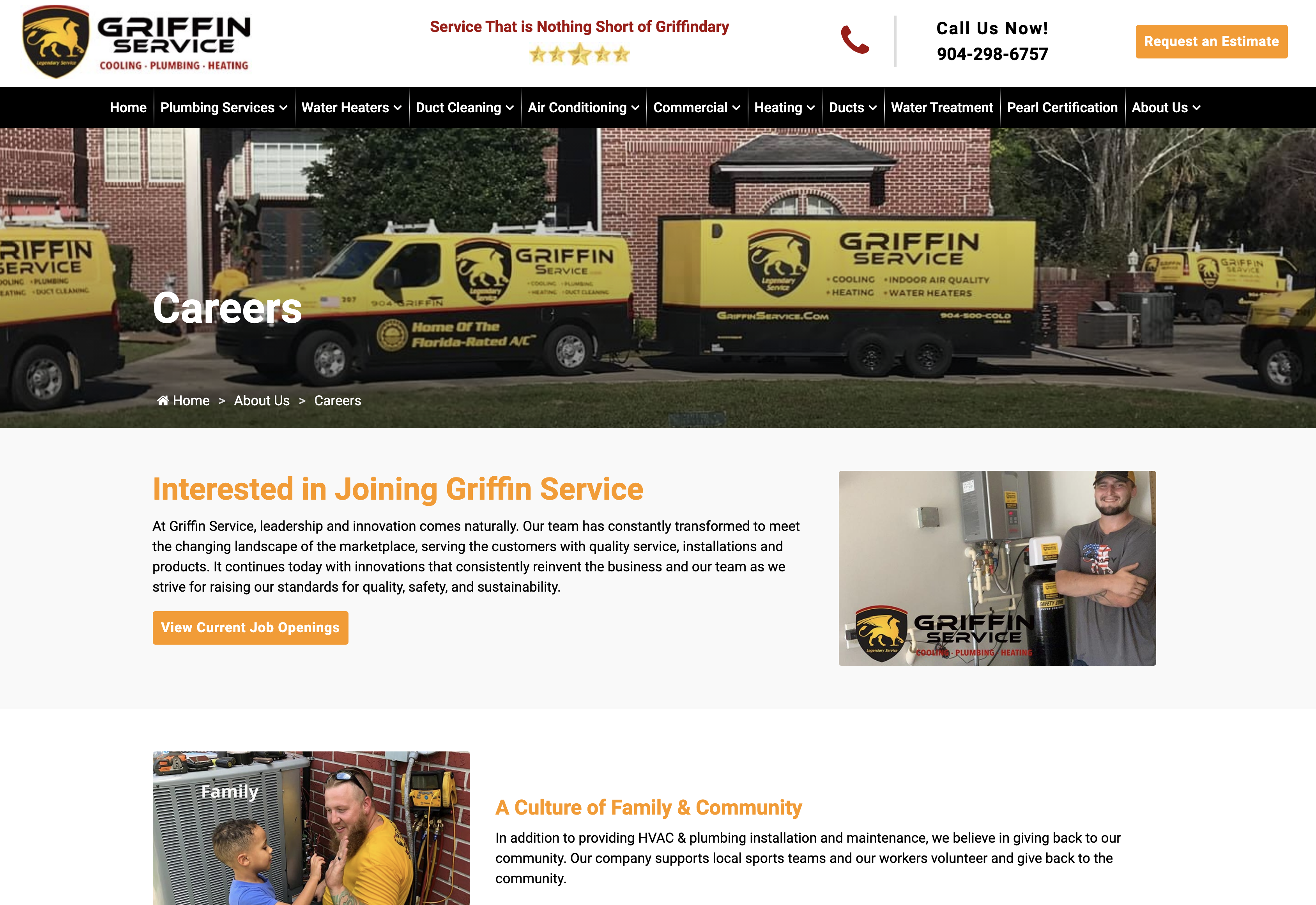 Career Page for Griffin Service Career Page